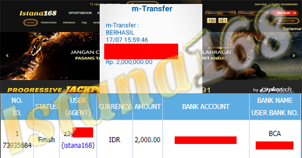 BUKTI KEMENANGAN WD MEMBER IDR 2.000.000