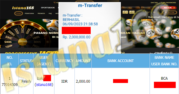 BUKTI KEMENANGAN WD MEMBER IDR 2.000.000