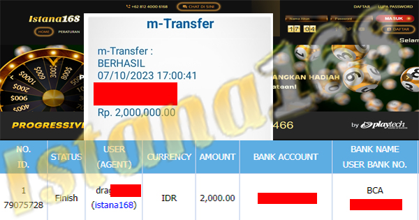 BUKTI KEMENANGAN WD MEMBER IDR 2.000.000