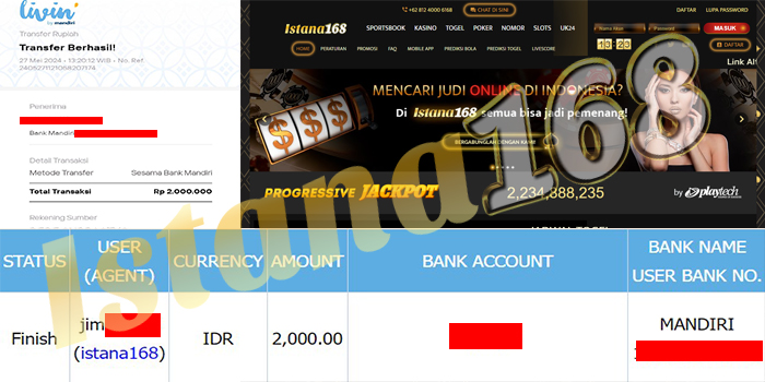 BUKTI KEMENANGAN WD MEMBER IDR 2.000.000