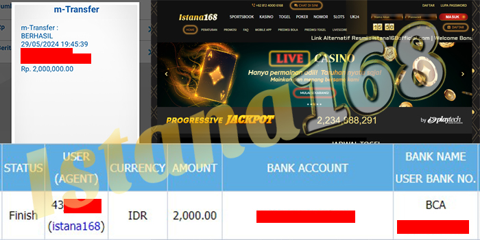 BUKTI KEMENANGAN WD MEMBER IDR 2.000.000