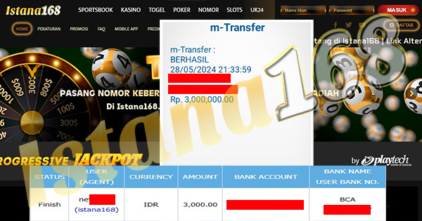 BUKTI KEMENANGAN WD MEMBER IDR 3.000.000